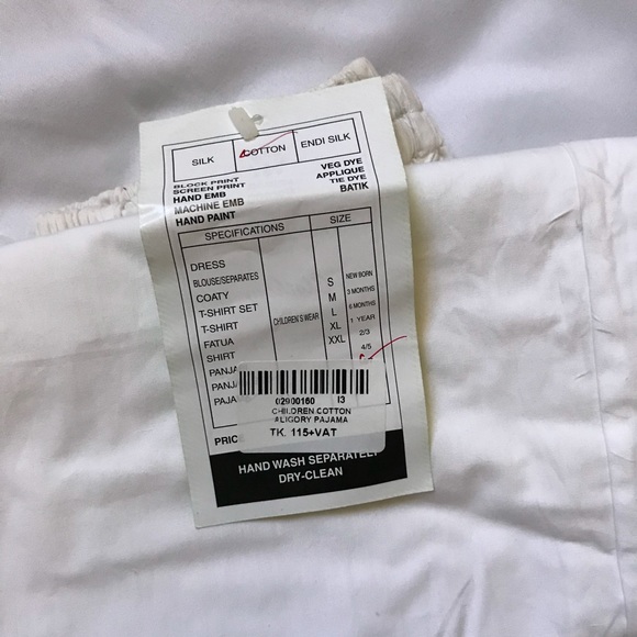 Aarong Bangladesh Boys White Cotton Ethnic Pants Size 6/7 - Picture 8 of 8